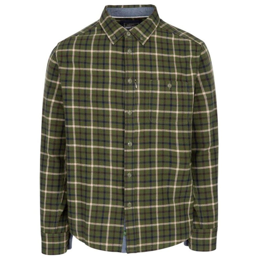 Trespass Mens Withnell Casual Button-Down Shirt / Green